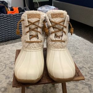 Sperry Off-White Ankle Boots